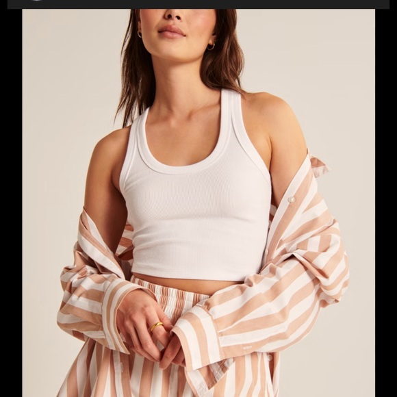 A&F Ribbed Scoopneck Tank - Picture 2 of 6